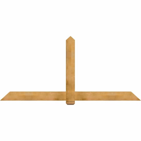 Ekena Millwork Eugene Rough Sawn Timber Gable Bracket, Western Red Cedar, 96"W x 44"H x 4"D x 6"F, 11/12 Pitch GBW096X44X0406EUG00RWR